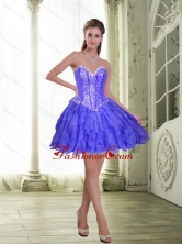 Fashionable Beading and Ruffles Short Lavender 2015 Prom Dresses SJQDDT23003-1FOR