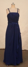 Fashionable Empire Strap Floor-length Chiffon Appliques With Beading Prom Dresses Style FA-C-232