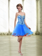 Fashionable Short Embroidery Royal Blue Prom Dresses for 2015 SJQDDT32003FOR