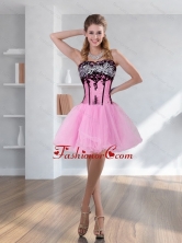 Fashionable Zebra Printed Multi Color Prom Dress with Pick Ups and Embroidery QDZY028TZCFOR