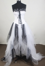 Gorgeous A-line Sweetheart Knee-length High-low Prom Dress LHJ42865