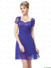Modest Sweetheart Short Prom Dresses with Lace DBEE127FOR