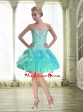 Perfect Ball Gown Sweetheart Beaded Prom Dress with Mini Length SJQDDT55003FOR