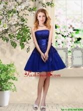 Popular Hand Made Flowers Royal Blue Prom Dresses with Appliques BMT034AFOR