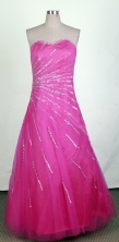 Pretty A-line Sweetheart Floor-length Hot Pink Prom Dress LHJ42851