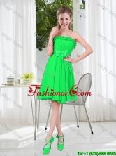 Romantic A Line Strapless 2016 Prom Dresses with Bowknot BMT001D-12FOR
