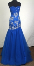 Sexy Mermaid Sweetheart Floor-length Appliques Prom Dress LHJ42852