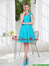 Short Straps Custom Made Prom Dress in Aqua Blue  BMT001C-7FOR