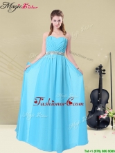 Summer Fashionable Ruching Prom Dresses in Aqua Blue BMT008-7FFOR