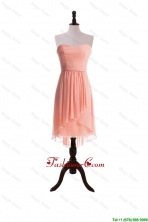 Watermelon Red Sweet Short Prom Dresses with Sashes DBEES303FOR