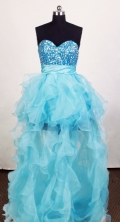 Wonderful Empire Sweetheart Floor-length Aqua Blue Prom Dress LHJ42873