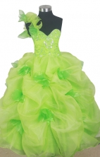 2012 Cute Ball Gown One-shoulder Floor-length Little Gril Pagant Dress Style RFGDC071