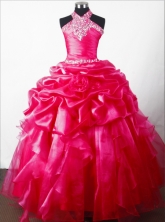 2012 Discout Ball Gown Halter Top Floor-length Little Gril Pagant Dress Style RFGDC052
