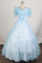 2012 Fashionable Ball Gown V-neck Floor-length Little Gril Pagant Dress Style RFGDC084