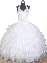 2012 Lovely Ball Gown Halter Top Floor-length Little Gril Pagant Dress Style RFGDC072