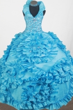 2012 Luxurious Ball Gown Halter Top Floor-length Little Gril Pagant Dress  Style RFGDC062
