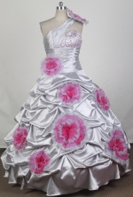 2012 Popular Ball Gown One-shoulder Floor-length Little Gril Pagant Dress Style RFGDC060