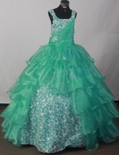2012 Popular Ball Gown Sweetheart Floor-length Flower Girl Dress Style RFGDC0120