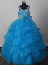2012 Romantic Ball Gown Scoop Floor-length Flower Girl Dress Style RFGDC011