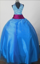 2012 Sweet Ball Gown Halter Top Floor-length Little Gril Pagant Dress  Style RFGDC054
