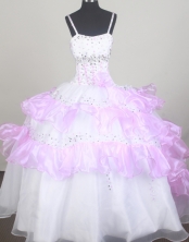 2012 Sweet Ball Gown Spaghetti Straps Floor-length Little Gril Pagant Dress Style RFGDC080