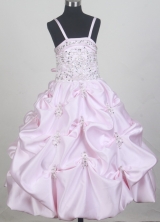 2012 Sweet Ball Gown Spaghetti Straps Floor-length Little Gril Pagant Dress Style RFGDC081