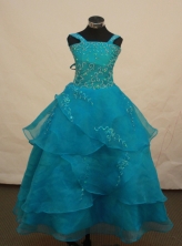 Beautiful Ball gown Strap Floor-length Flower Girl Dresses Style FA-C-150