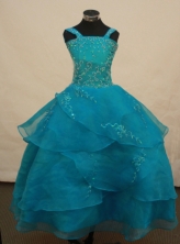 Beautiful Ball gown Strap Floor-length Flower Girl Dresses Style FA-C-150
