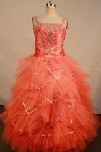 Beautiful Ball gown Strap Floor-length Litter Girl Dress Style FA-W-293