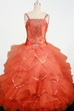 Beautiful Ball gown Straps Floor-length Litter Girl Dress Style FA-W-293