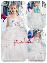 Best Spaghetti Straps Flower Girl Dresses with Beading and Bubles FGL302FOR