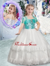 Customized Spaghetti Straps Flower Girl Dresses with Beading and Lace FGL298FOR