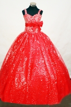 Elegant Ball gown Strap Floor-length Flower Girl Dresses Style FA-C-129