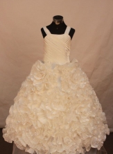 Exquisite Ball gown Strap Floor-Length Little Girl Pageant Dresses Style FA-Y-316