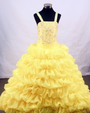 Exquisite Ball gown Strap Floor-length Flower Girl Dresses Style FA-C-125