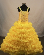 Exquisite Ball gown Strap Floor-length Flower Girl Dresses Style FA-C-125