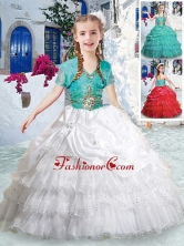 Lovely Halter Top Flower Girl Dresses with Ruffled Layers PAG284FOR