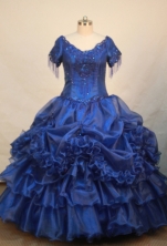 Luxurious Ball gown V-neck Floor-length Flower Girl Dresses Style FA-C-136