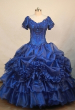 Luxurious Ball gown V-neck Floor-length Flower Girl Dresses Style FA-C-136