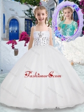 Luxurious Spaghetti Straps Ball Gown Flower Girl Dresses with Beading FGL295FOR