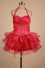 Perfect Short Halter top neck Mini-Length Flower Girl Dress Style FA-Y-68
