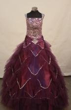 Popular Ball gown Square Neck Floor-length Flower Girl Dresses Style FA-C-144
