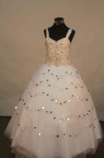 Popular Ball gown Strap Floor-Length Little Girl Pageant Dresses Style FA-Y-307
