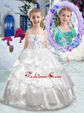 Pretty Spaghetti Straps Ball Gown Beading Flower Girl Dresses FGL304FOR