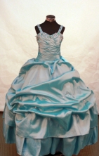 Simple Ball gown Strap Floor-length Flower Girl Dresses Style FA-C-134