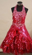 Sweet A-line Halter top neck Floor-length Flower Girl Dresses Style FA-C-147