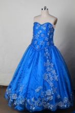Sweet BallGown Sweetheart Neck Floor-Length Flower Girl Dresses Style FA-S-396