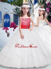 Wonderful Ball Gown Spaghetti Straps Flower Girl Dresses with Beading FGL297FOR