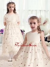 Wonderful Empire Scoop Flower Girl Dresses with BeltFGL284FOR
