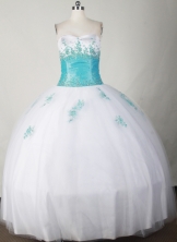 Beautiful Ball Gown Strapless Floor-length White Quinceanera Dress LJ2652